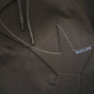 Black Mugler H&M Star Motif Hoodie